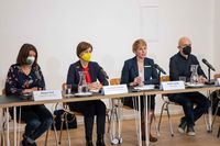 Pressekonferenz der Klimaschutz- und Menschenrechtsbewegung gegen die Klagen der Stadt Wien, Dezember 2021